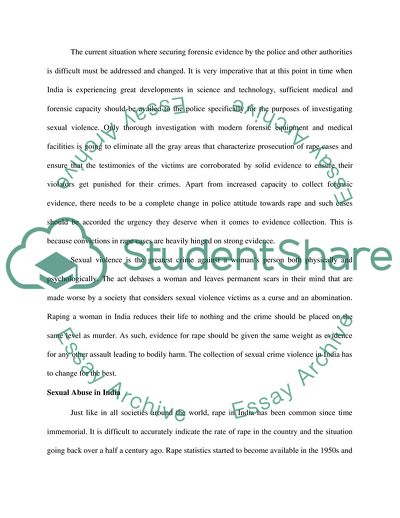 Human Rights Violations and the Possibility for Change Introduction: Sexual Abuse in India