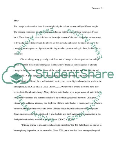 Impact of Climate Change on Ocean Life