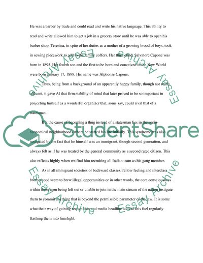 Socialization and Criminal Behavior - Alphonsus Capone