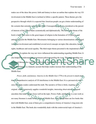 Power, Faith, and Fantasy: America in the Middle East 1776 to the Present