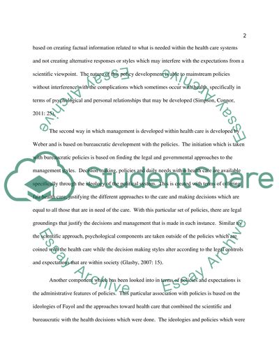 Concepts Related to Social Policy and Health Care