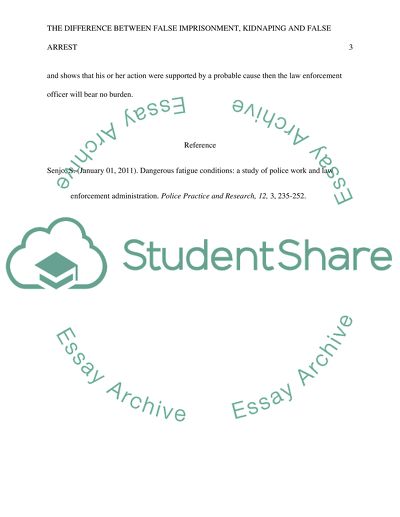 The Difference between False Imprisonment, Kidnapping, and False Arrest