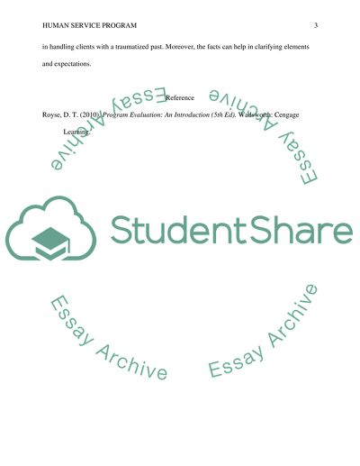 Human Service Program Evaluation