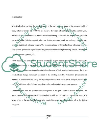 The Sports Sector of the United Kingdom