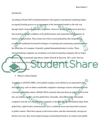 Internationalization with Regards to International Marketing