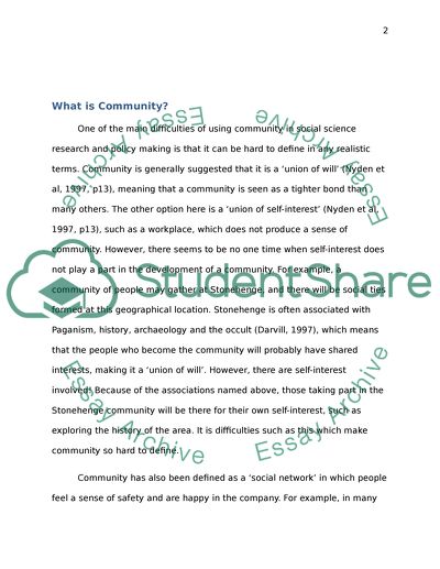 Researching Community