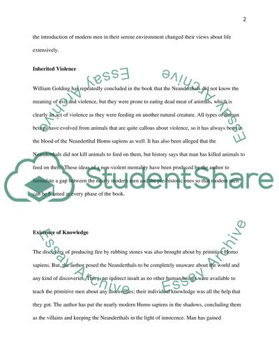 The Inheritors by William Golding