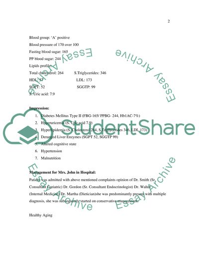 Gerontic Nursing Practice