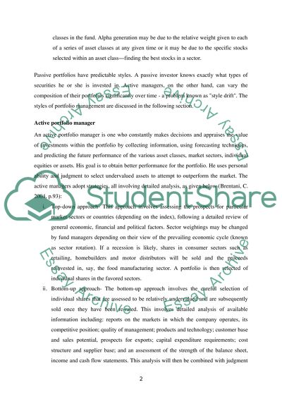 Portfolio management