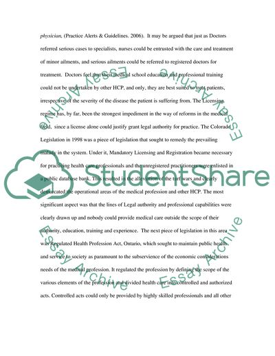 Advanced Practice Nursing Scope of Practice