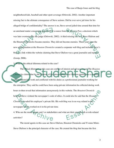 The case of banjo jones and his blog