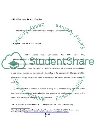 Law: Corporations Act 2001