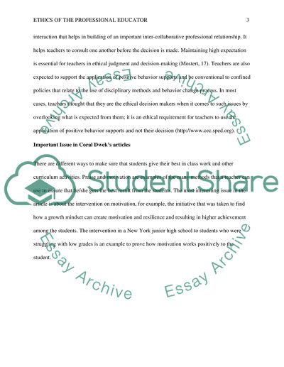 Module VI- Ethics of the Professional Educator