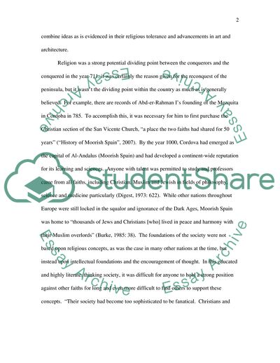 Moorish Spain: religion, art, and architecture. How the arrival of the Moors in European Spain, resulted in a hybridization culture between the two peoples, an
