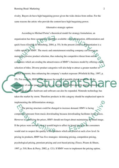 Marketing Management of HMV