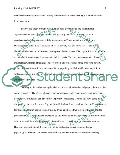 Poverty as a Social Issue