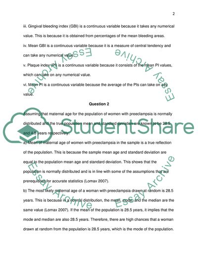 Biostatistics - Variable Data Types