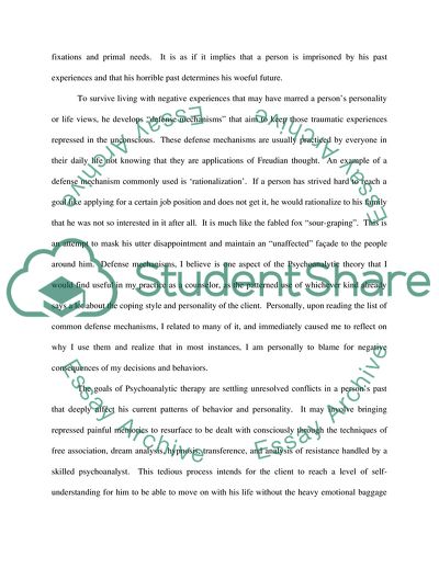 Theory Critique - Psychoanalytic and Adlerian