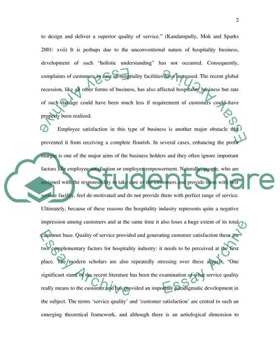 Service Quality and Operations