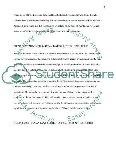 Overview of Iranian Laws Currently Practiced in the Country
