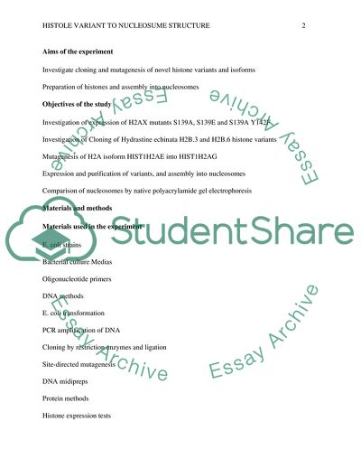 Histole Variant to Nucleosume Structure
