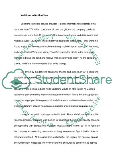 International managment (Vodafone)