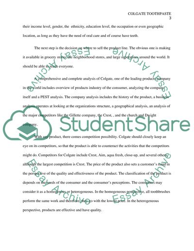 Evaluation of Colgate Toothpaste