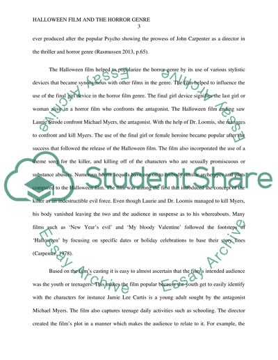 Halloween Film and the Horror Genre