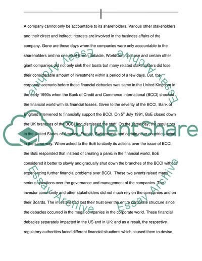 The UK and USA Corporate Governance