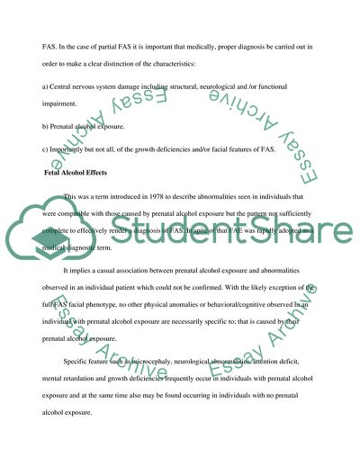Fetal Alcohol Syndrome Disorder