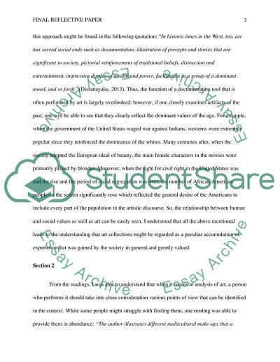 The Connection between Art and Human Values