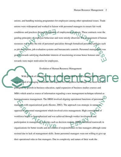 Human Resource Management