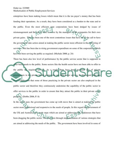 The Public Service Sector in the UK and Australia