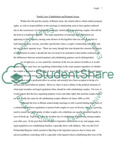 Family Law: Cohabitation and Property Issues