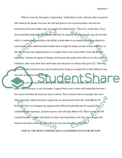 Leadership through My Eyes My Personal Leadership Model