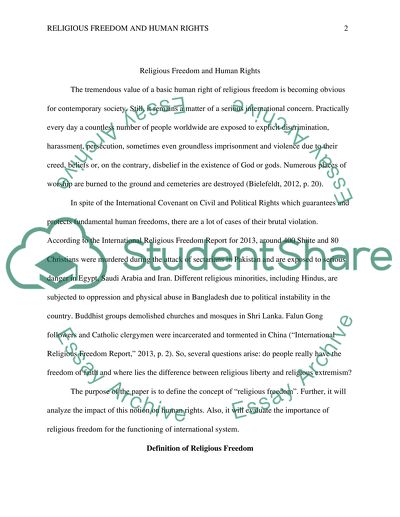 Religious Freedom and Human Rights