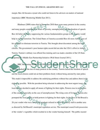 Fall of Zine El Abidine Ben Ali