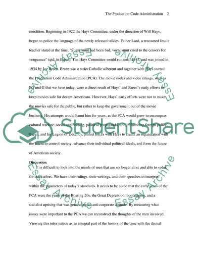 The production code administration: setting the tone for movies in America