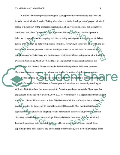 TV media and violence