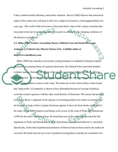 Australia Accounting Theory