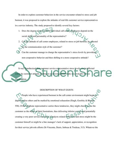 A Customer Service Activity