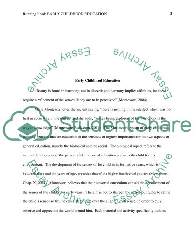 Early Childhood Education