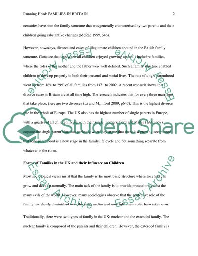To What Extent can it be said that Families are still central to the Lives of Children in Britain Today