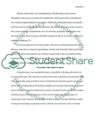 Importance of the Personality of an Individual