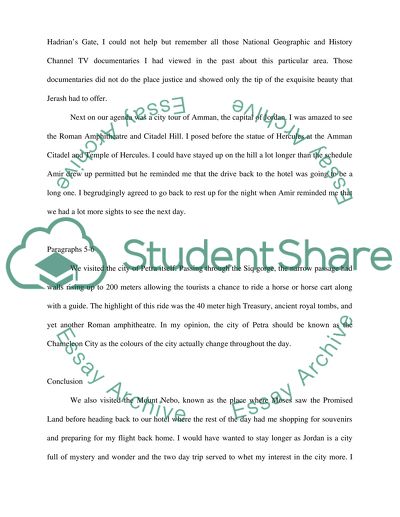 500 words Travel proposal