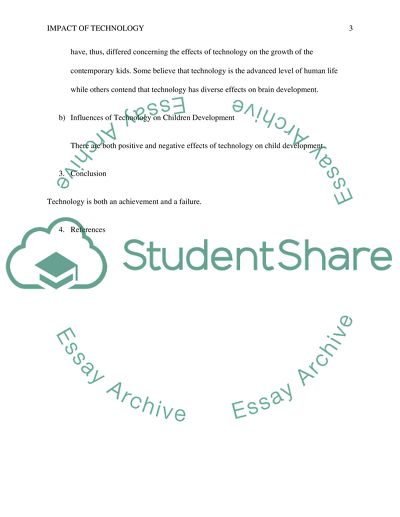 Influences of Technology on Children Development