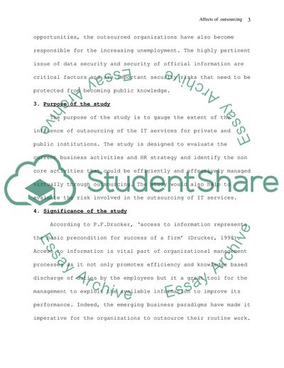 The Effects of Outsourcing the IT Services for Private and Public Institutions