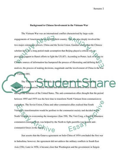 Chinas Involvement in the Vietnam War