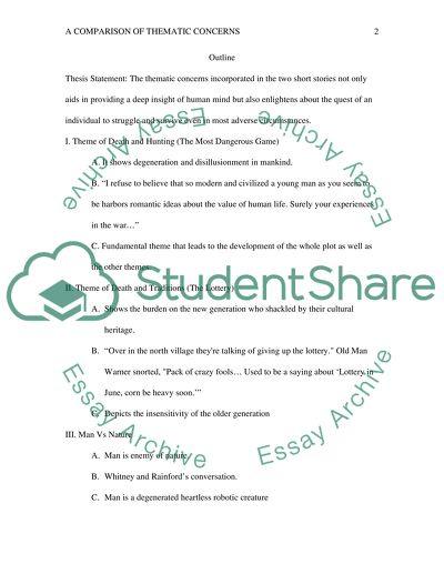 The Lottery and the Most Dangerous Game