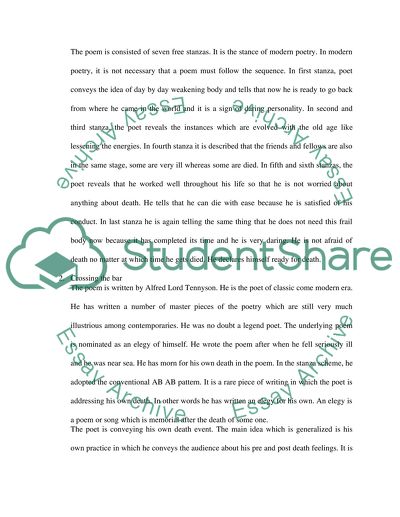 The Poems - Death and old age